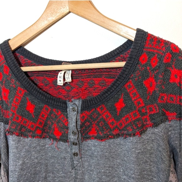 Free People Waffle Pullover Top - Picture 4 of 11